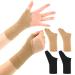 Thumb Compression Arthritis Gloves Breathable Wrist Support Brace Thumb Brace with Gel Thumb Splint Wrist Compression Sleeve Fingerless Glove for Relieve Pain (4 Pieces  Black  Nude  Large) Large Black  Nude 4