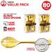 Gold Plastic Mini Spoons - 80 Pack Disposable 4 inch Tasting Spoons for Desserts, Ice Cream, Gelato Sampling, and Appetizers - Buy Online on GoSupps.com