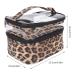Double-Layer Leopard Makeup Bag - Large Capacity Portable Cosmetic Organizer for Travel - Buy Online on GoSupps.com