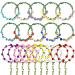 Cosweet 20 Pieces Flower Wreath Crown Headband  Multicolor Wedding Festival Party Flower Hair Garlands in Bulk for Women Girls Brides