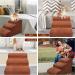 Kphico Sturdy 3 Tiers Foam Dog Stairs for High Beds - Non-Slip Pet Steps for Small Dogs & Cats - 15.7 High Dog Ramp - Extra Wide & Deep - Includes Pet Hair Remover Roller - A-Brown - Buy Online on GoSupps.com
