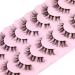Fluffy Wispy Cluster False Eyelashes - 8 Pairs Faux Mink Fake Lashes Pack - Buy Online on GoSupps.com