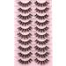 Zegaine 16mm Fluffy False Eyelashes - 10 Pairs of 3D Faux Mink Wispy Cat Eye Lashes for a Natural Extension Look - Buy Online on GoSupps.com