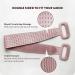 Silicone Back Scrubber for Shower 35.4'' - Exfoliating Bath Body Brush for Men, Women, Non-Binary - Mauve - Buy Online on GoSupps.com
