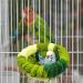 Woven Bird Nest Bed Fluffy Birds Sleeping Hut Circular Lovebird Cage Bed Soft Parrot Nest Hanging Cage Cockatiel Small Snuggle Tent Winter Warm Plush Parrot Hummock for Budgie Conure Breeding Small dark forest green Small dark forest green - Buy Online on GoSupps.com
