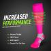 CFA V1 Compression Socks for Men & Women - XL Pink | Ideal for Running Gym Cycling & Muscle Recovery | Sustainable Danish Design - Buy Online on GoSupps.com