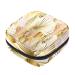 Abstract golden and pale rose leaves pattern napkin storage bag menstrual pad bag portable menstrual cup bag with zipper for teenagers girls women women