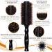 Belula Boar Bristle Round Brush Set for Blow Drying with Large 2.7 Wooden Barrel - Adds Volume & Body, Includes 3 Hair Clips & Travel Bag - Buy Online on GoSupps.com