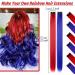 16Pcs Colored Clip in Hair Extensions 22- Dark Blue+Red - Synthetic Hair - Party Hair Decor - Buy Online on GoSupps.com
