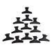 Ponik's locking clips butterfly made of plastic hair clips for hairdresser - hair clips clips hairdressing needs brackets for hairdressers haircut help hair clips - 12 pieces black 8 cm