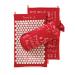 Spoonk Organic Hemp Acupressure Mat - Regular Size, Cherry Red - Stimulates Circulation, Relieves Muscle Tension & Pain, Reduces Stress, Promotes Deep Sleep - Made with Sustainable Materials
