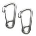 2 Pieces Stainless Steel 316 Spring Hook Carabiner 5/16" (8mm) Marine Grade Safety Clip