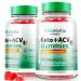 (2 Pack) Bioketix Keto ACV Gummies Official Bio Ketix Gummies All Natural Apple Cider Vinegar 1000 MG Premium Weight Loss Support Formula ACV Keto Gummy Keto+ACV Gomitas Reviews (120 Gummies)