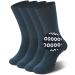 Yoga Socks JSPA Anti Slip Non Skid Slipper Socks with Grips Sticky Home Hospital Athletic Socks for Adult Women Non-Binding Loose Fit Diabetic Socks with Seamless Toe - Crew 4 Pairs Dark Green 4 Pairs Dark Green 10-13