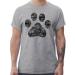 Shirtracer - T-Shirt Men - Gift for Dog Owners - High Five Dog Paw 3 Grey Mottled 5XL Large Sizes