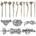 16 Pieces Vintage Silver Celtic Hair Slide Hairpin Chinese Women Hair Chopsticks Vintage Bronze Hair Chopstick Barrettes Hair Sticks Antique Bronze Hair Pin for Hair Diy Accessory Women Girls