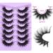ALPHONSE 20mm 3D Wispy Mink Lashes Pack - D Curl Long Thick Dramatic False Eyelashes - 7 Pairs - Buy Online on GoSupps.com