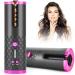 Hair Curler Automatic Cordless Auto Hair Curler Rechargeable Portable Hair Curler with 6 Temps & Timers Ceramic Rotating Curling Wand for Hair Styling