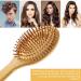 EKONAER 4 PCS Bamboo Hair Brush Set with Wide-tooth Comb for Women, Men, Kids, and Babies - Detangling Hairbrush for Thick, Thin, Curly, Straight, Dry Hair - Buy Online on GoSupps.com