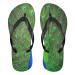 Mnsruu Peacock Feather Bird Green Flip Flops Flip Sandals Home Slippers Hotel Spa Bedroom Travel XS for Men Women