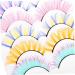 FOMIYES 25 Pairs Colored False Eyelashes Fake Lashes False Eyelashes Individual Winged Eyelashes Colorful Lashes Makeup Tools for Women Carnival Party Eyelashes Imitation Strip Extend - Buy Online on GoSupps.com