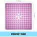 YINENN Square Shower Mat 21 x 21 inches | Non Slip, Washable with Suction Cups and Drain Holes | Purple Bathroom Mat - Buy Online on GoSupps.com