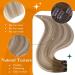 Easyouth Balayage Clip-In Real Hair Extensions - 120g 55cm Blond & Dark Brown Mix - 7PCS Remy Quality - Buy Online on GoSupps.com