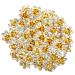 BETITETO 40 Pcs U-Shaped Flower Rhinestone Hair Pins Crystal Hair Accessories for Bridal Wedding Party Girls' Sweet Sixteen (Yellow)