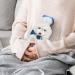 White Puppy Hot Water Bottle with Plush Cover - Cute Bed Warmer for Adults & Kids | 26.5x15.3cm - Buy Online on GoSupps.com