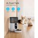 Katalic Automatic Cat Feeder - 4L Capacity, Clog-Free Dispenser with Voice Recorder, Programmable Timer - Ideal for Cats and Dogs - White - Buy Online on GoSupps.com