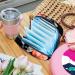 Portable Women's Binding-Up Bags | Menstrual Cup Bags & Tampon Holders for Teens | Stylish Black Flower Design - Buy Online on GoSupps.com