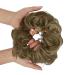 Messy Bun Hair Piece for Women Thick Updo Scrunchies Hair Extension Ponytail Hair Accessories Light Brown Mix Ash Blonde 1 PCS 17# Light Brown Mix Ash Blonde