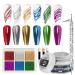 MIZHSE Clear Spider Gel With 6 Colors Chrome Nail Powder Metallic Mirror Effect Nail Art Paint Wire Drawing Nail Spider Gel For Nail Art Home DIY Manicure Set