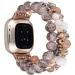CAGOS Handmade Beaded Elastic Stretch Bracelet Band for Fitbit Versa 3/Sense - Amber Brown - Buy Online on GoSupps.com