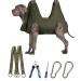 Kkiimatt pet care hammock harness dog care hammock Small dogs dog-hinge trim hammock with nail clipper dog hooking mat for care with a wide strap (XXX-LARGE 63 kg max/green)