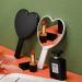 2-Piece Heart-Shaped Handheld Makeup Mirrors - Mini Cosmetic Mirrors for Women & Girls - Perfect Valentine's Day Gift - Black & White - Buy Online on GoSupps.com