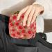 Strawberry Flower Pattern Sanitary Napkin Storage Bag - Menstrual Pouch for Women and Teen Girls - Portable Period Kit Organizer - Buy Online on GoSupps.com