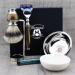 6 Pc Mens Shaving Kit 5 Edge Razor With Silver Tip Badger Hair Shaving Brush Stand Soap Bowl and Alum Perfect Set For Men