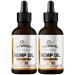 Pet Pawsitive Hemp Oil for Dogs and Cats - 2 Pack - Organic Hemp Drops with Omega 3 6 9 - Hip and Joint Support