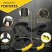 Adjustable Workout Rings - 15ft Long | Supports up to 661lbs | Non-Slip Tape Grip | Set of 2 - Buy Online on GoSupps.com