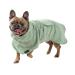 CANICOAT Dog Bathrobe Lavari with Towel 100% Cotton Oeko-TEX Certified (Size: 1 Mint Green) Size: 1 Mint Green
