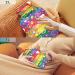 Symbols of Hippie 1L Hot Water Bottle with Cover - BPA Free Small Hot Water Bag for Pain Relief & Cold Compress | International Shipping Available - Buy Online on GoSupps.com