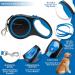 Extendable Dog Lead Tangle-Free Retractable Dog Lead with Anti-Slip Handle 3m 5m 8m Long Anti Theft Dog Leads Strong Nylon Tape Suitable for Small Medium Large Dogs Blue Blue 8 m (Pack of 1) - Buy Online on GoSupps.com