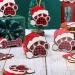36 Pcs Dog Paw Christmas Ornament Pet Paw Wooden Dog Bone Paw Print Cutout Dog Hanging Wood Dog Decoration Buffalo Plaid Cutout Jute Christmas Tree Gift Red - Buy Online on GoSupps.com