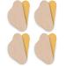 Sulpo 4 pairs real leather heel cushion - heel protection against blisters & friction - heel pillow for shoes - shoe heels repair - self -adhesive heel pads - anti -slip hing pads - maple