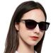 MARE AZZURO Reader Sunglasses 2.75 Women Outdoor Sun Reading Glasses 1.00 1.25 1.50 1.75 2.00 2.25 2.50 2.75 3.00 3.50 4.00 (Black+clear 275) D-black+clear 2.75 x