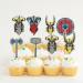 Vikings Themed Happy Birthday Cupcake Toppers 18-PC Set - Perfect Barbarian Pirate Themed Birthday Party Nordic Viking Themed Party or Baby Shower Party Decorations for Boys and Girls - SugarGera - Buy Online on GoSupps.com