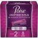 Poise Impressa Incontinence Bladder Supports for Bladder Control Size 2, 8 Count