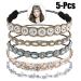Zoylink 5-Piece Elastic Hair Bands & Crystal Rhinestone Head Chain - Multicolored Hair Accessories for Women - Buy Online on GoSupps.com
