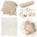 6 Pcs Newborn Photography Props Outfits Baby Photo Props Long Ripple Wraps Toddler Swaddle Blankets Photography Mat Headband Classic Outfits Infant Toddler Boys Girls Posing Props, 0-6 Months (White)